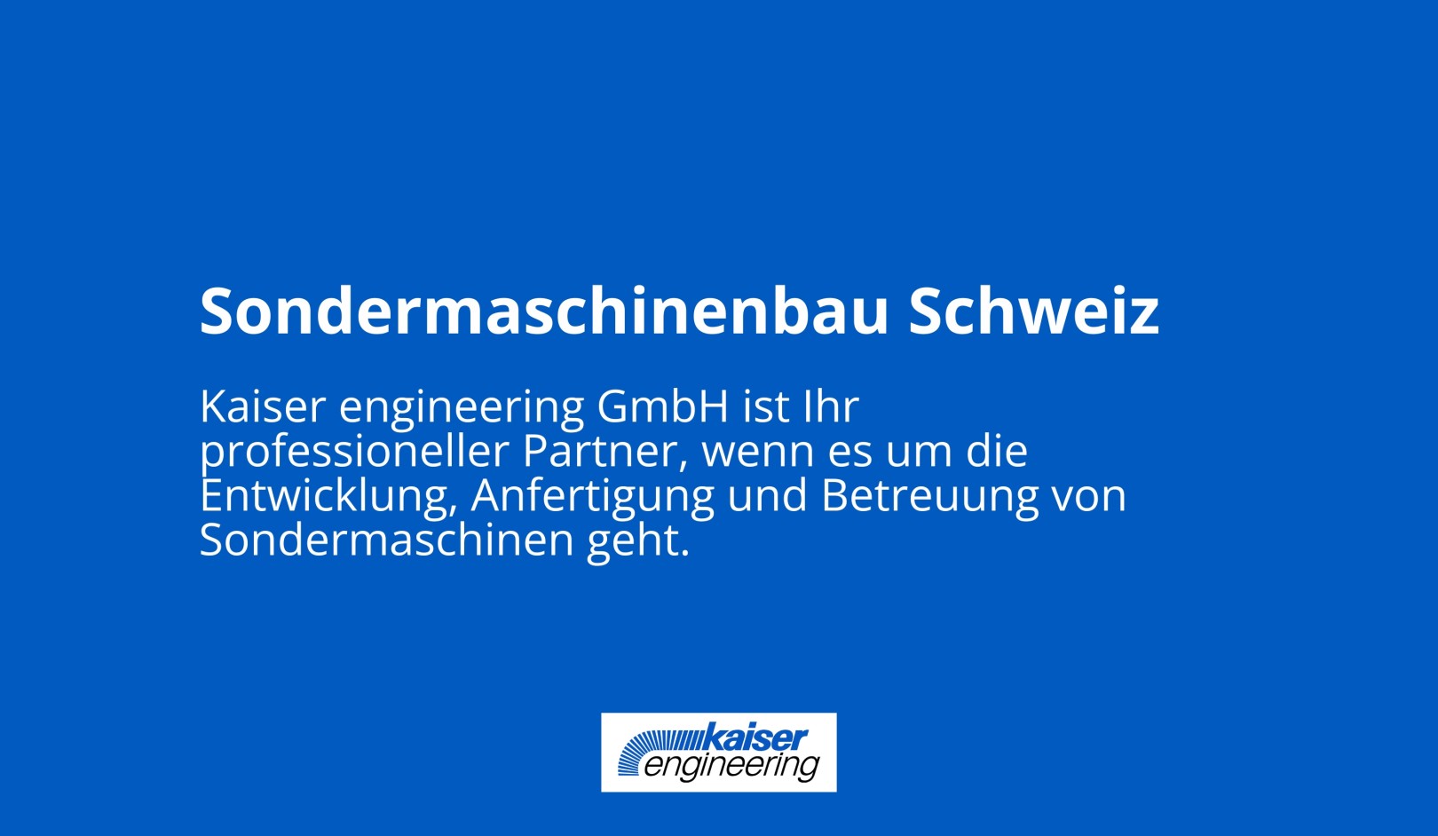 Sondermaschinenbau Schweiz